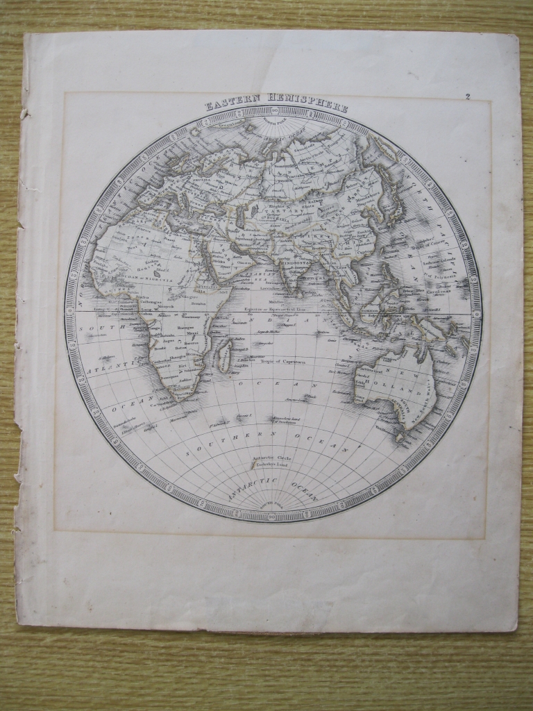 Mapa del Hemisferio Oriental.1860